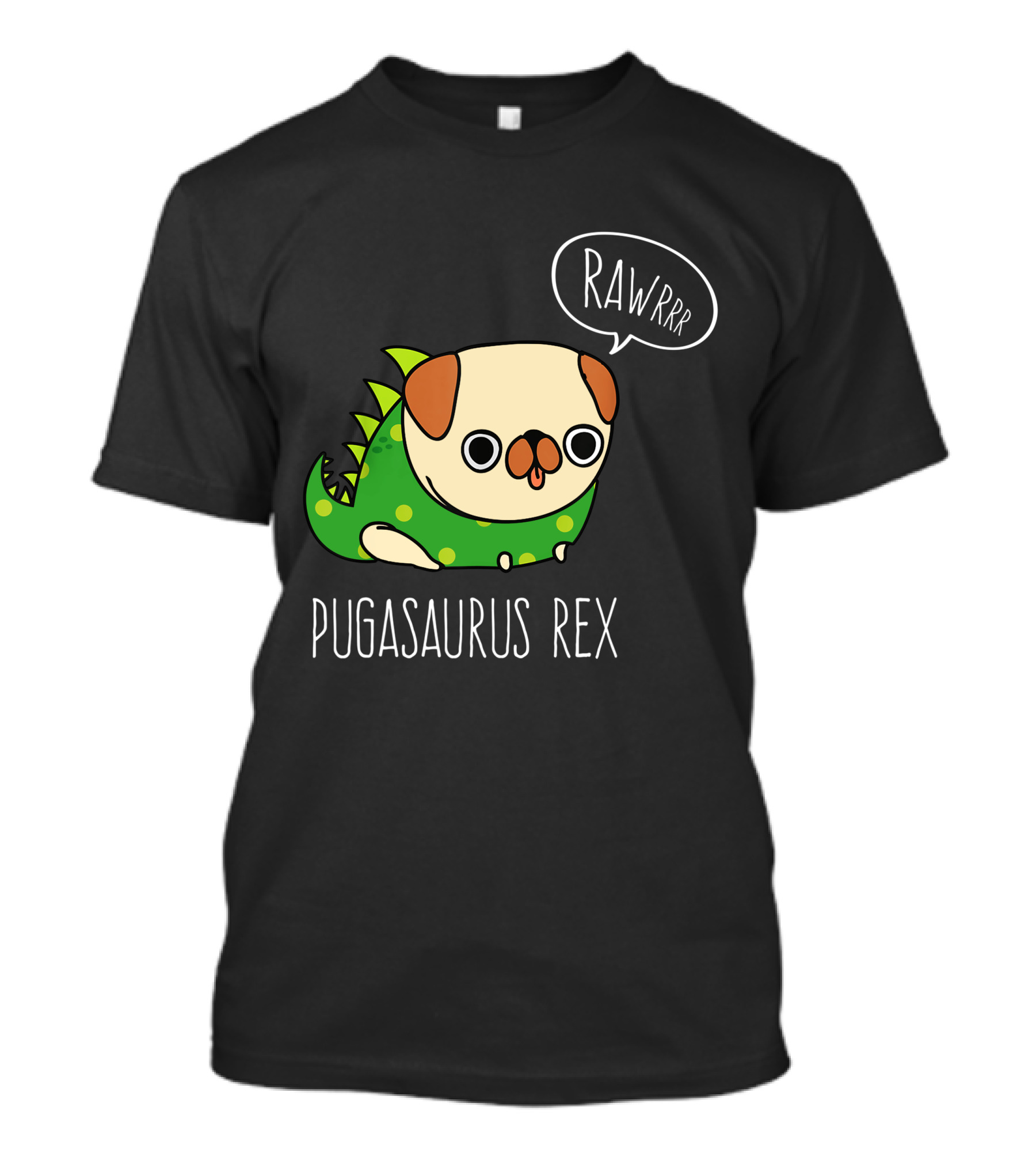 Pugasaurus Rex Pug Dog Halloween Rawrrr T-Shirt
