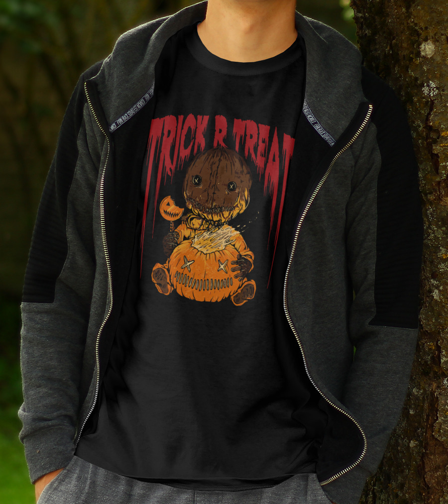 Trick R Treat Sam Pumpkin Horror Halloween T-Shirt