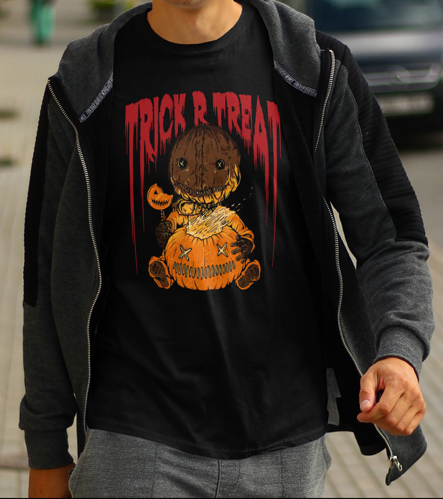 Trick R Treat Sam Pumpkin Horror Halloween T-Shirt