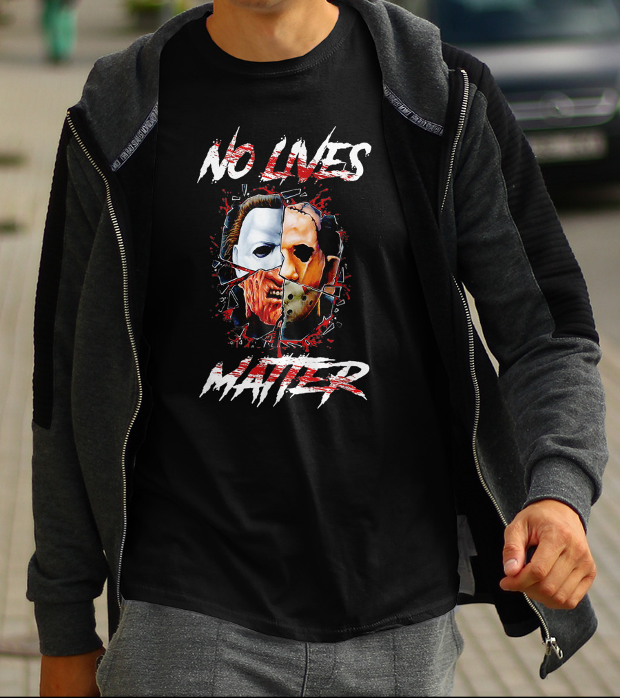 No Lives Matter Scary Horror Icons T-Shirt