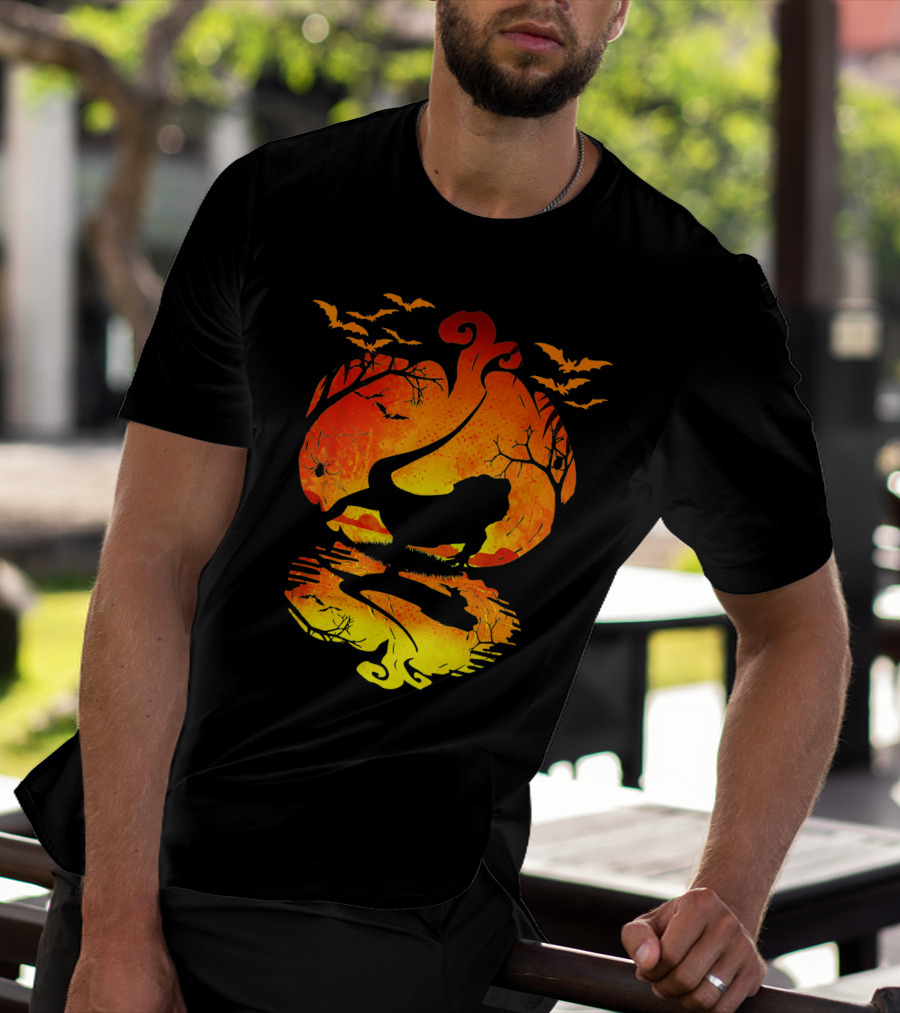 Bearded Dragon Halloween Pumpkin Bats T-Shirt