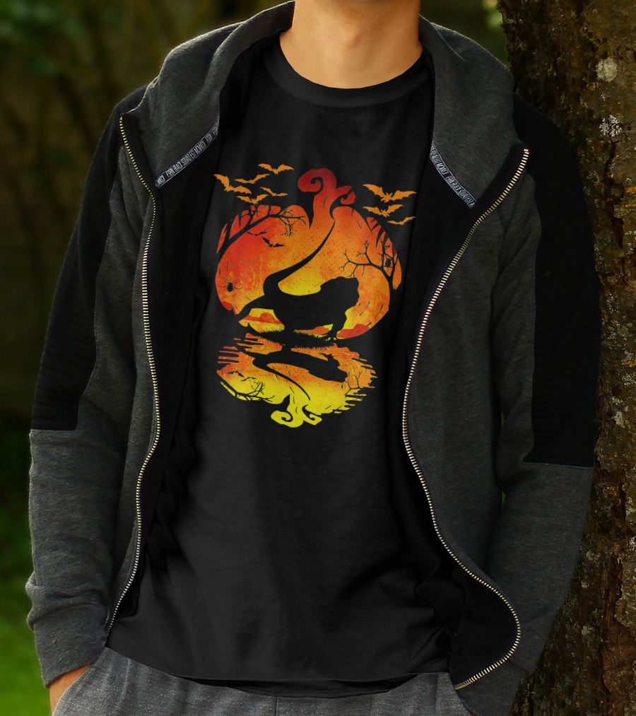 Bearded Dragon Halloween Pumpkin Bats T-Shirt
