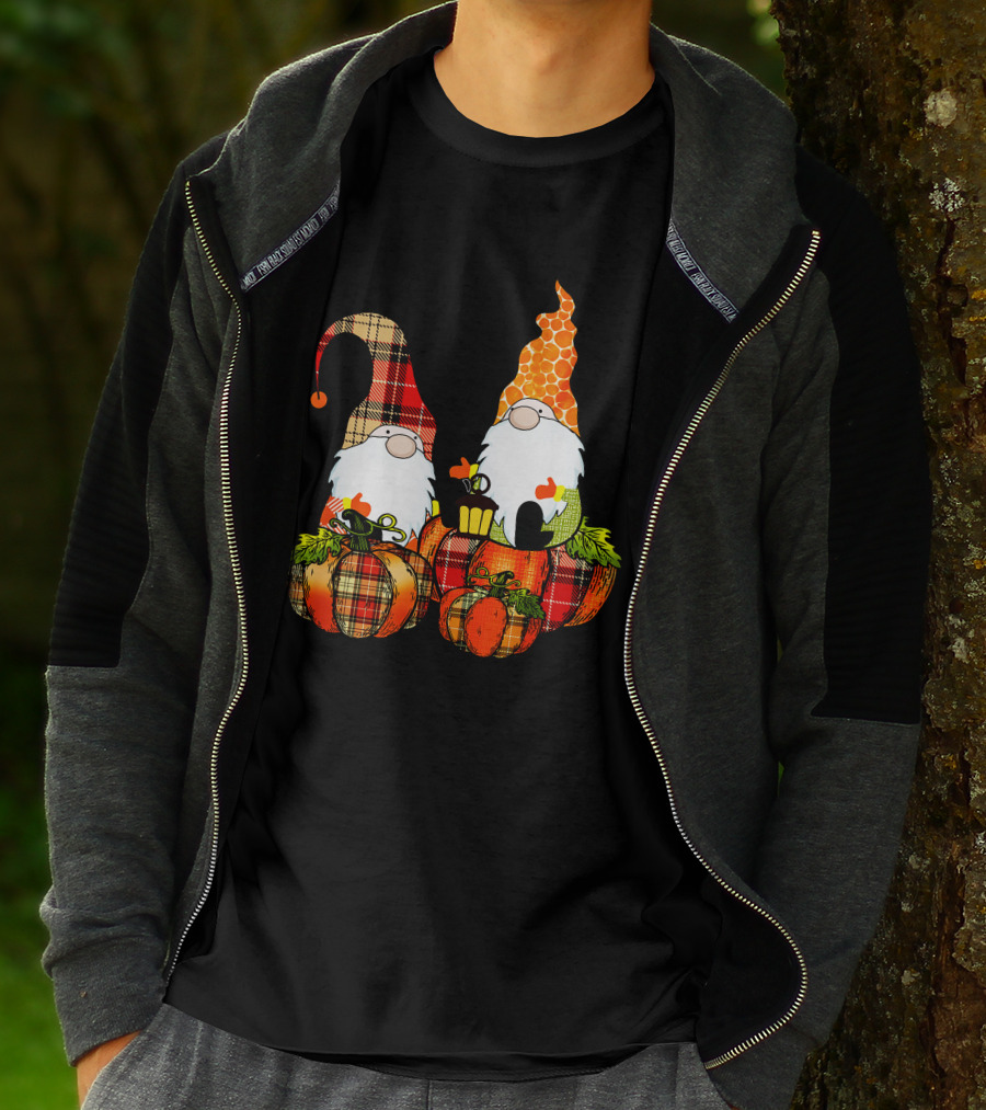Cute Gnomes Halloween Funny Pumpkin Costume T-Shirt