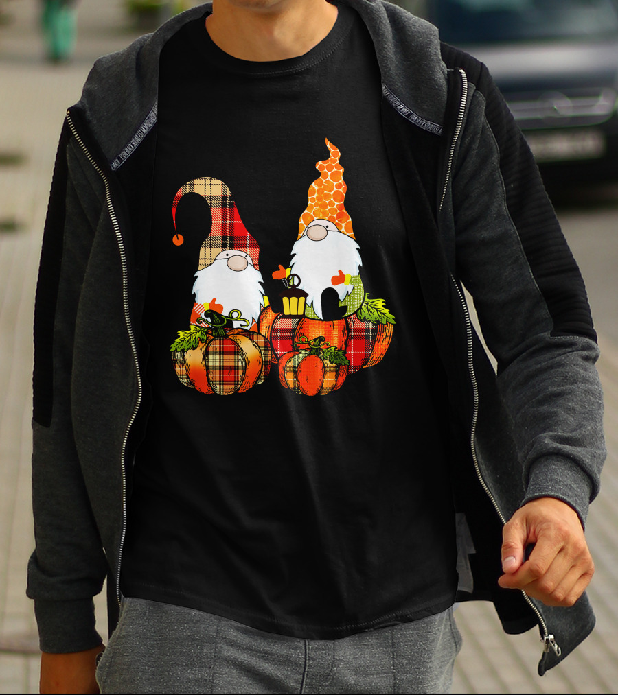 Cute Gnomes Halloween Funny Pumpkin Costume T-Shirt