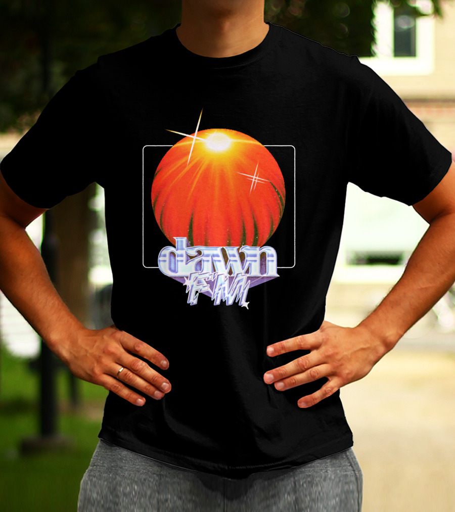 The Weeknd Dawn FM Sunburst Graphic Merchandise T-Shirt