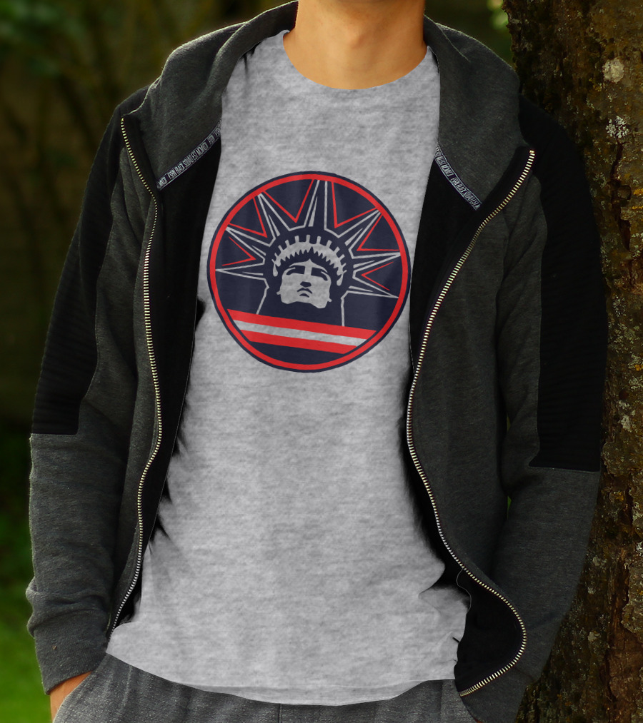 We Bleed Blue Liberty Icon Circle T-Shirt