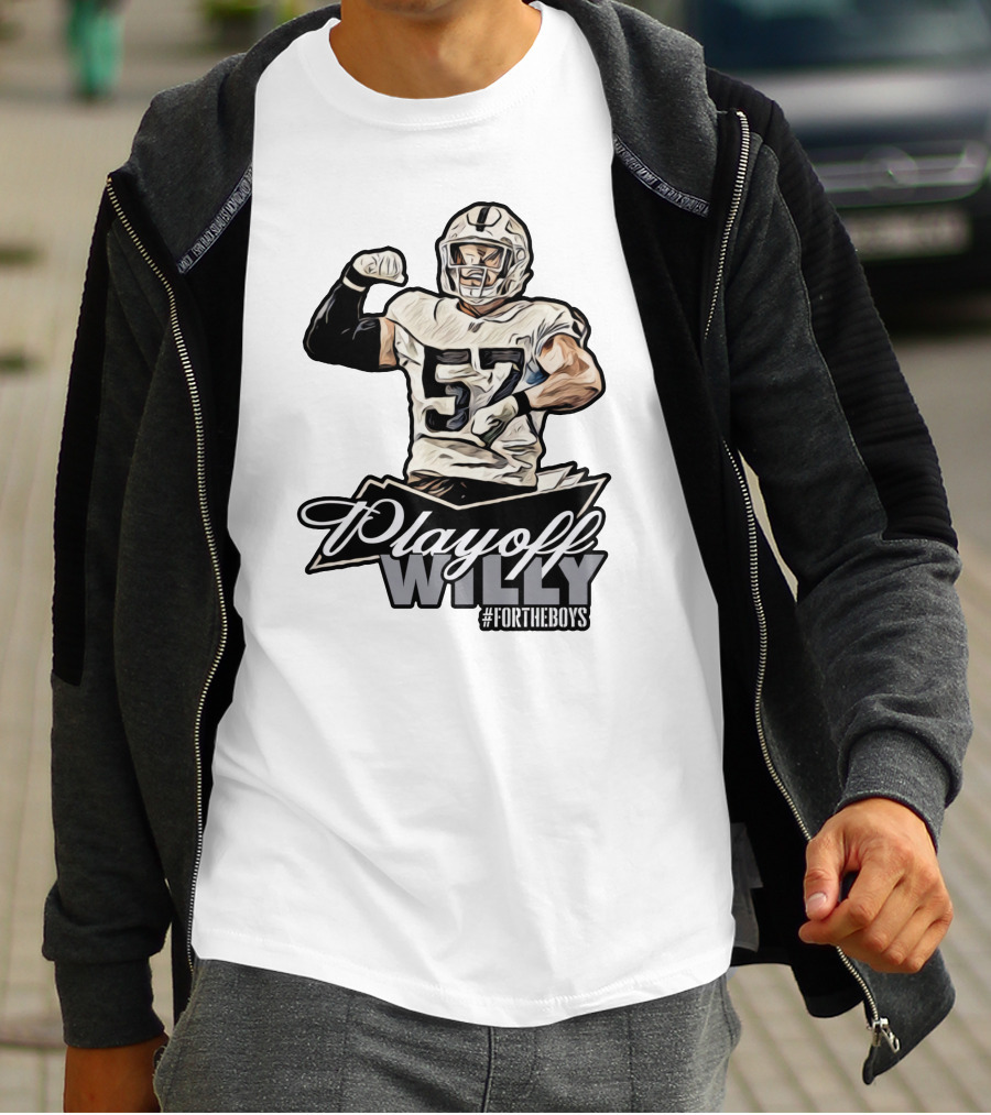 Playoff Willy 57 #ForTheBoys Football Player T-Shirt
