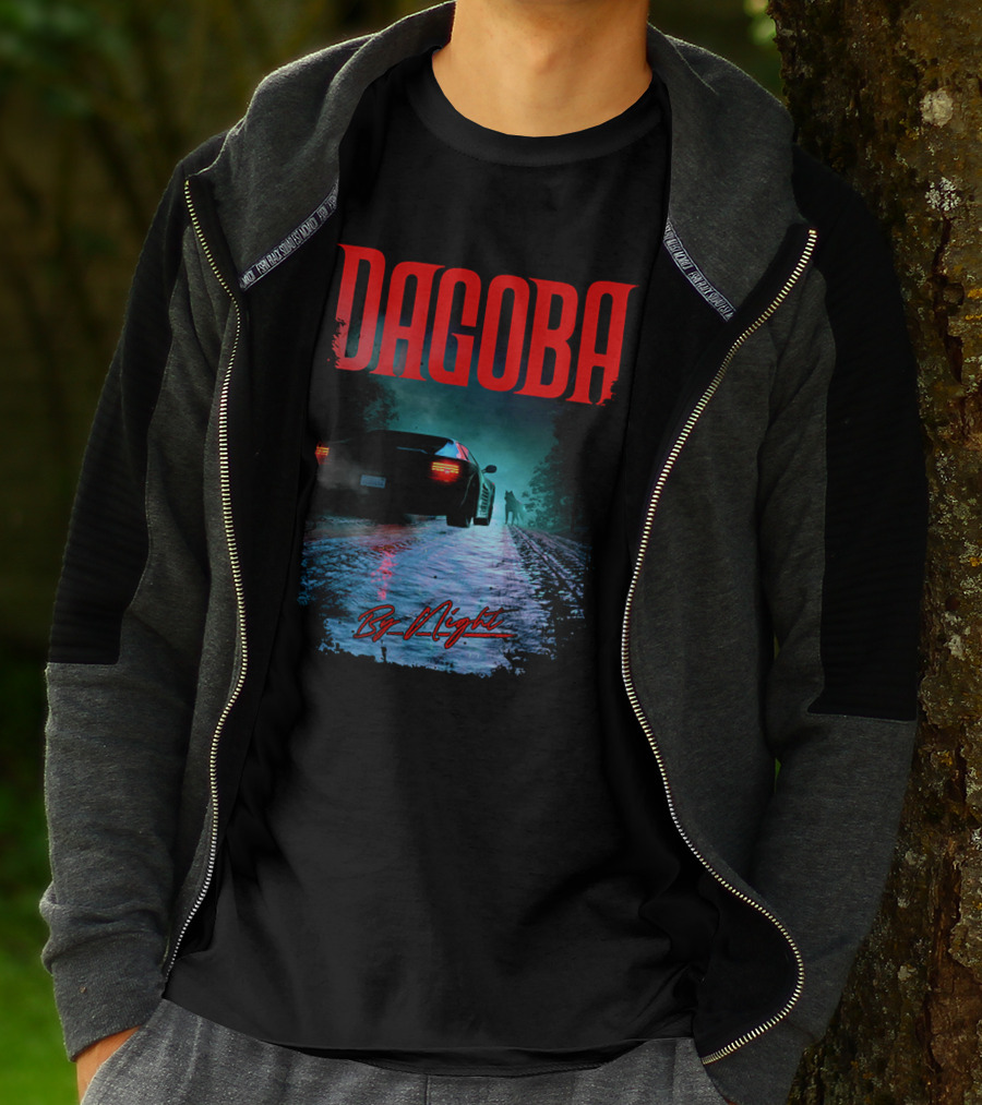 Dagoba By Night Retro Car Scene T-Shirt