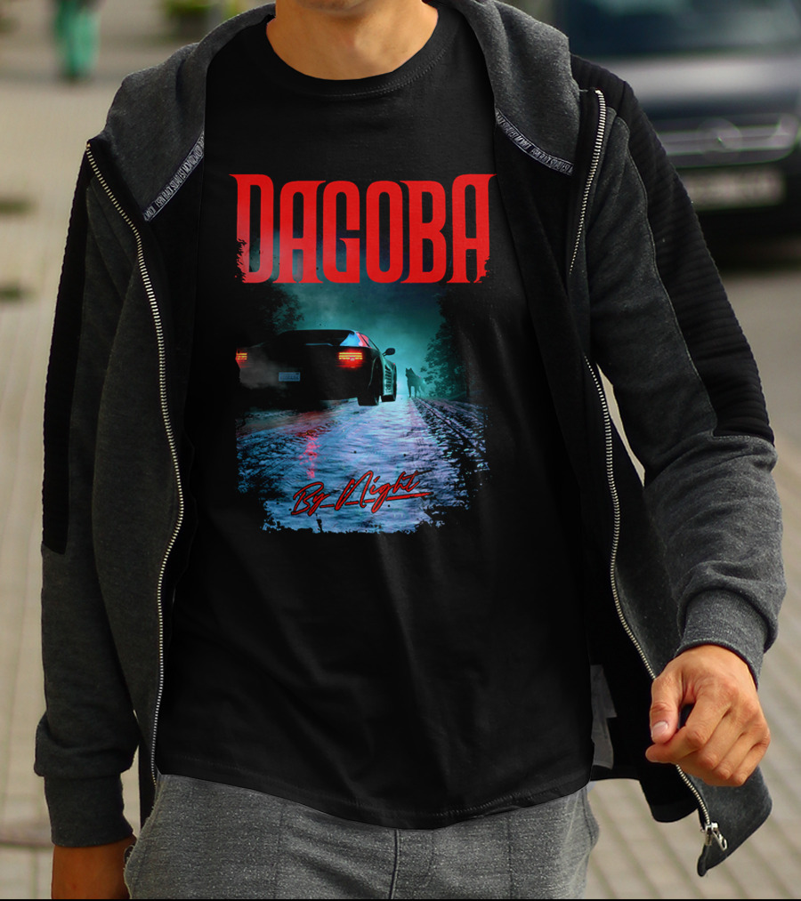 Dagoba By Night Retro Car Scene T-Shirt