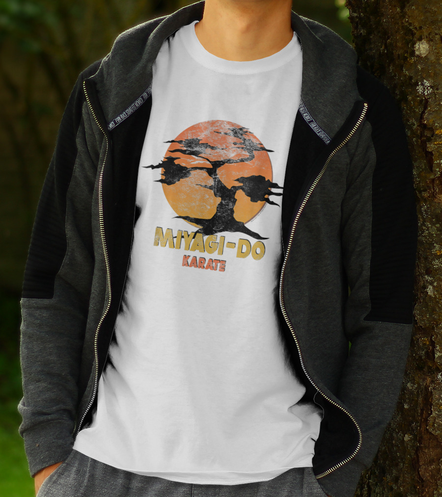 Miyagi-Do Karate Vintage Sun And Tree T-Shirt