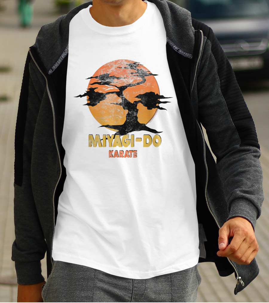 Miyagi-Do Karate Vintage Sun And Tree T-Shirt