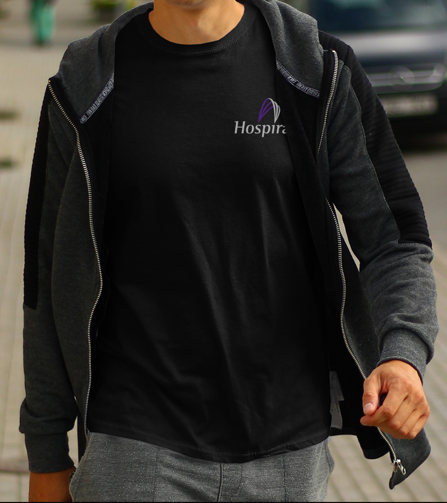 Hospira Logo With Stylized Curved Lines T-Shirt