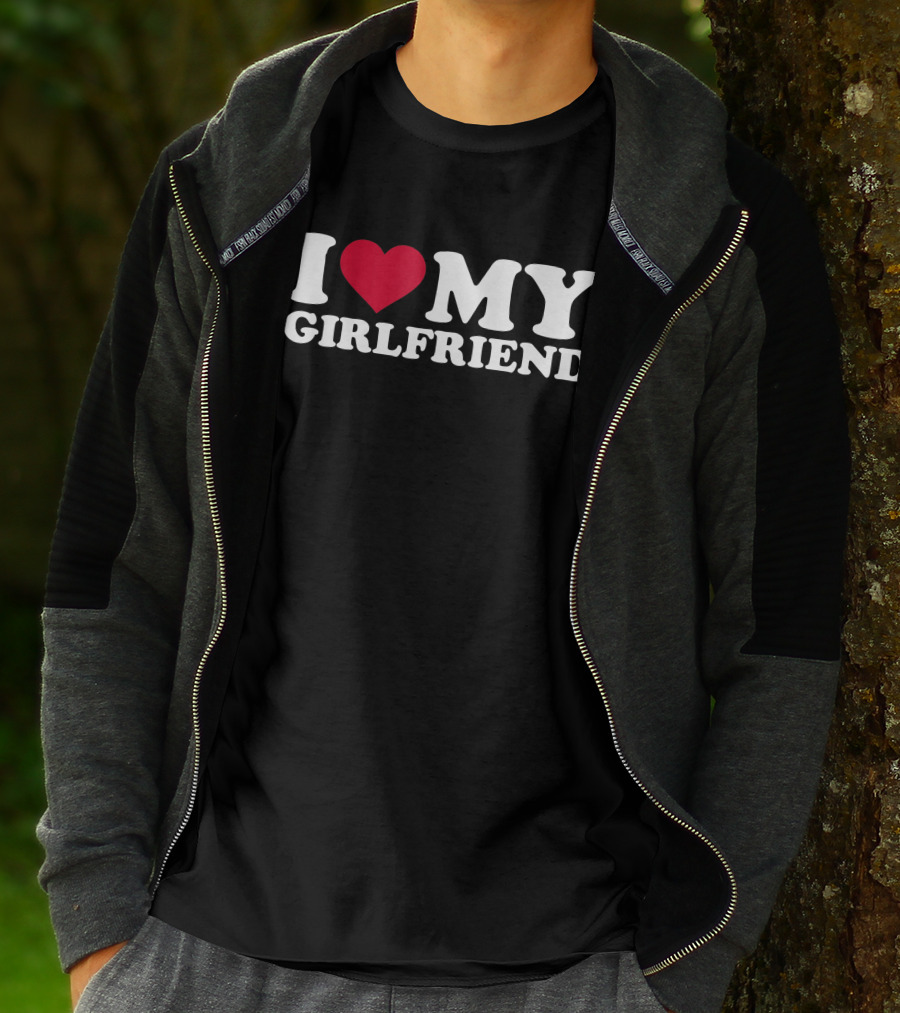 I Love My Girlfriend Heart T-Shirt