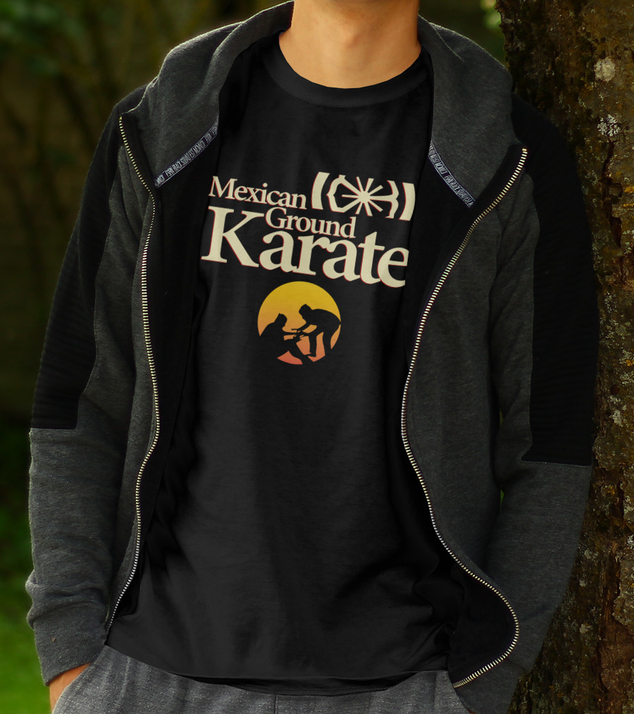 Mexican Ground Karate Sunset Silhouette Martial Art Scene T-Shirt