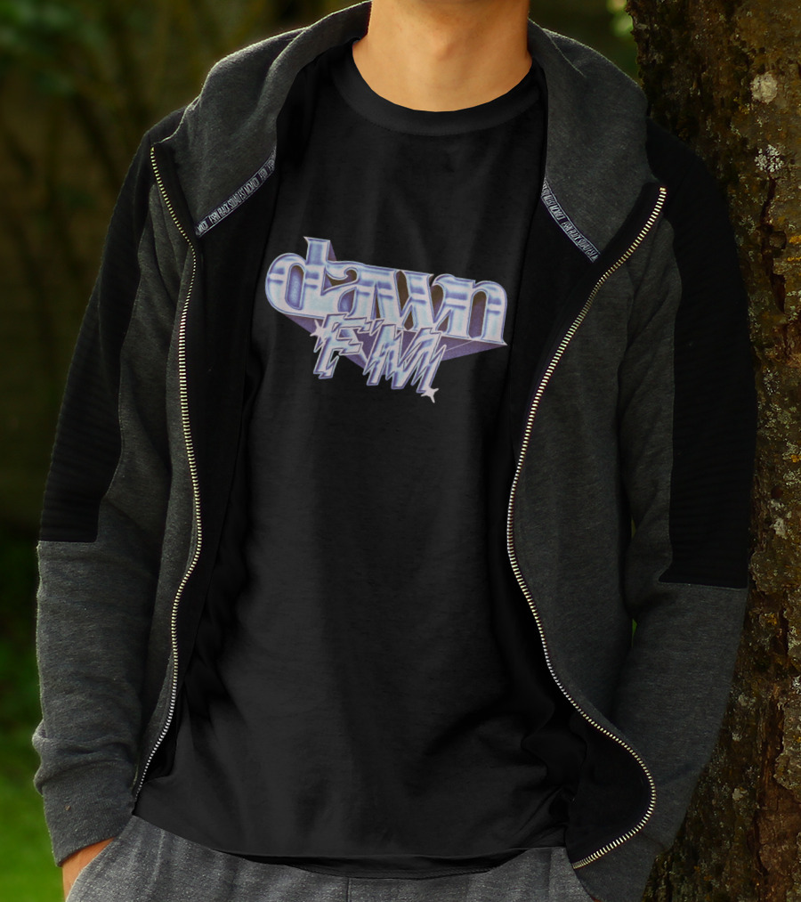 Dawn FM Chrome Text With Futuristic Blue And Purple Styling T-Shirt