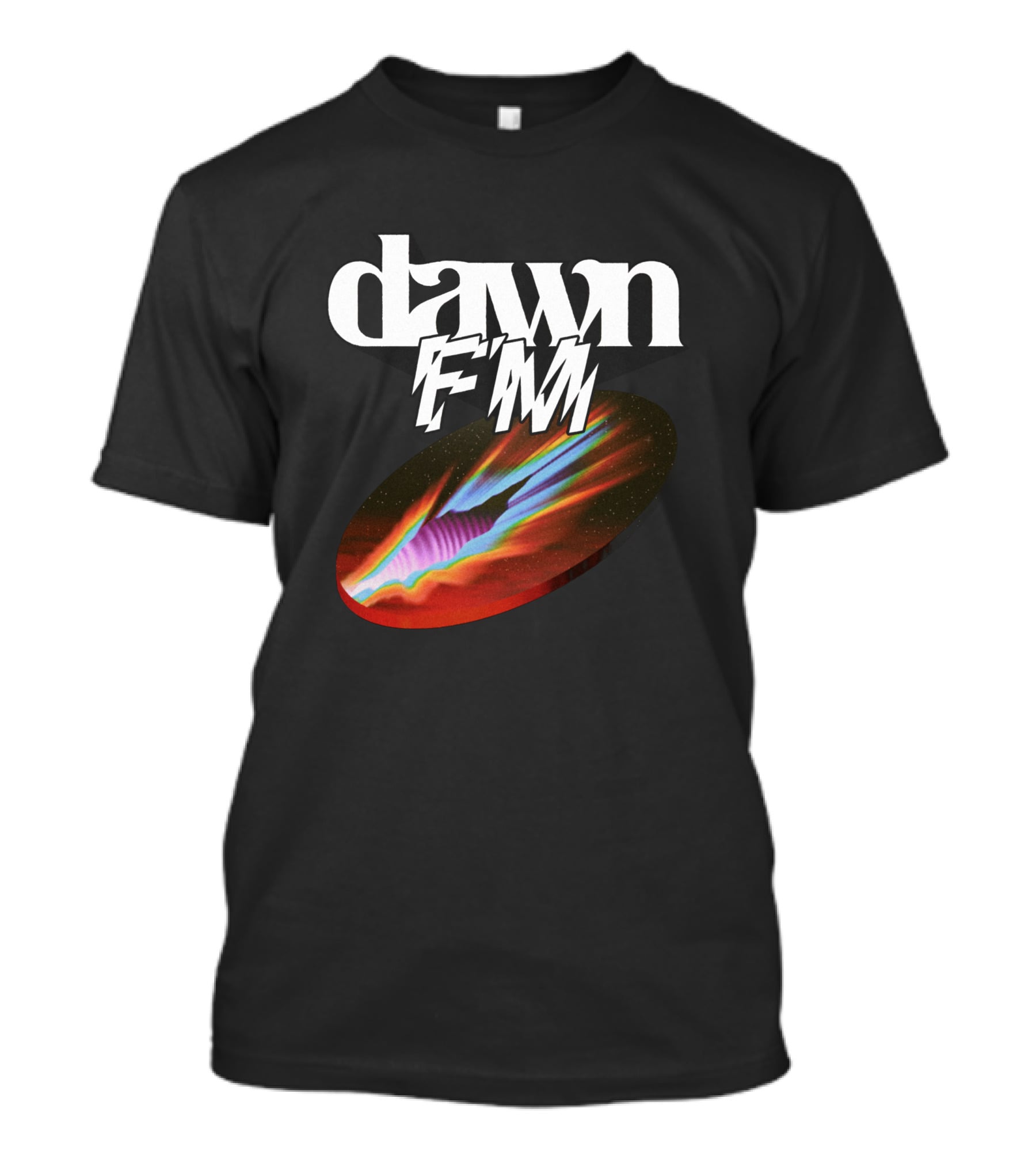 Dawn FM Rip Black Retro Cosmic Burst T-Shirt