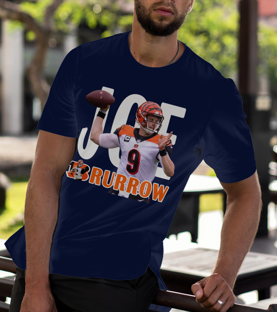 Joe 9 Burrow Football Quarterback Pass Bengals T-Shirt