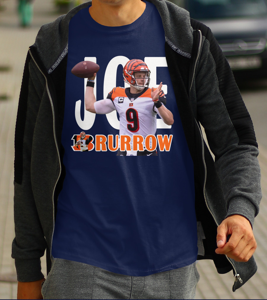 Joe 9 Burrow Football Quarterback Pass Bengals T-Shirt