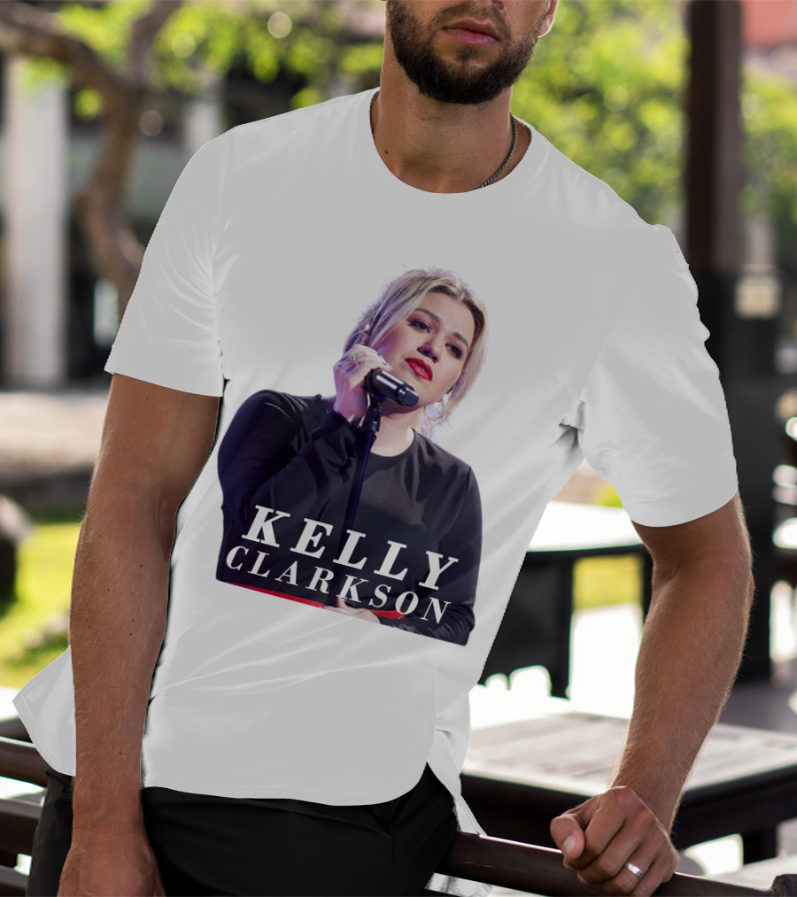 KELLY CLARKSON Concert Performance Microphone Stage T-Shirt