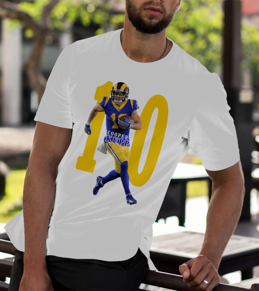 Cooper Kupp NFL Number 10 Action Rams Football T-Shirt