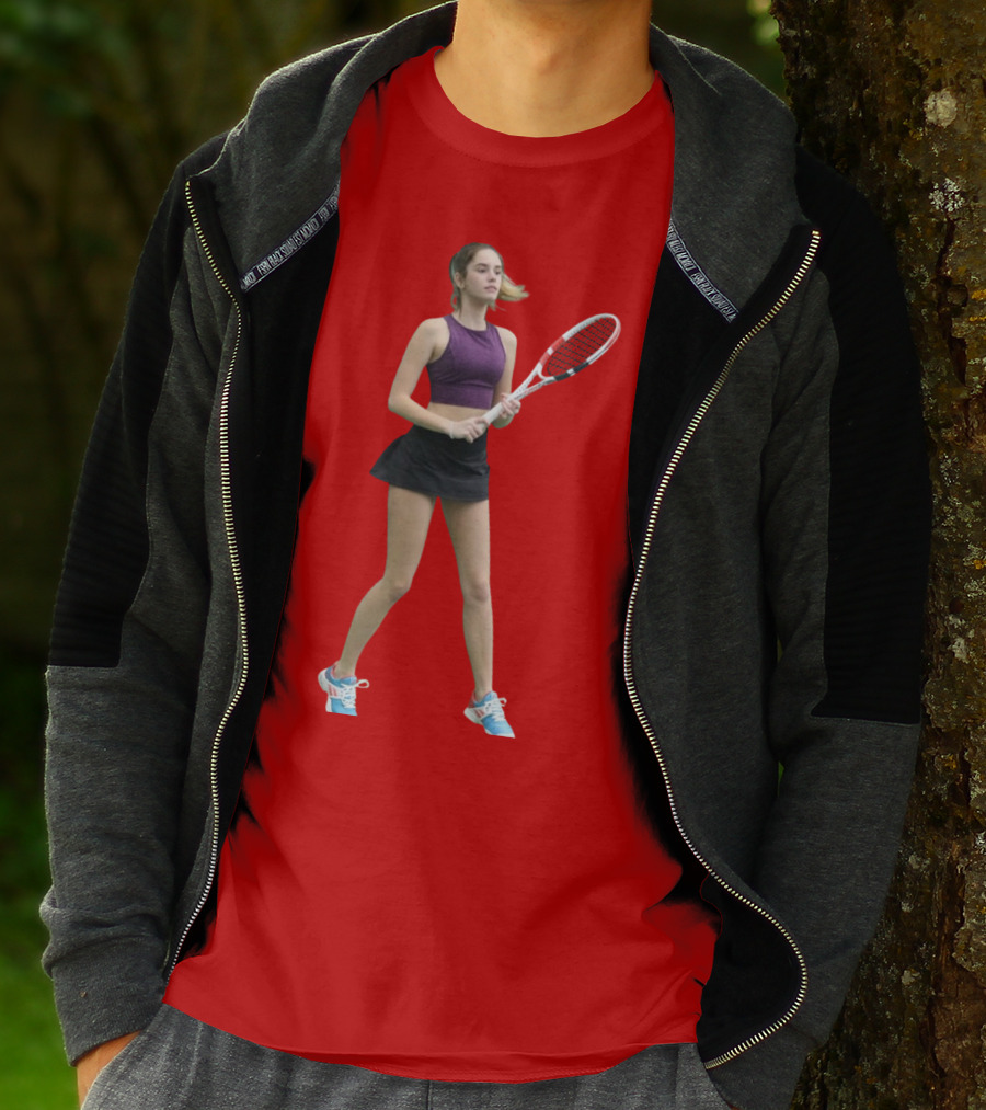 Mackenzie Raine Tennis Player With Racket T-Shirt