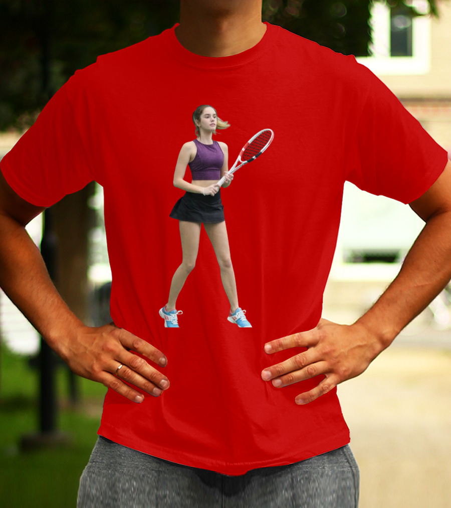 Mackenzie Raine Tennis Player With Racket T-Shirt