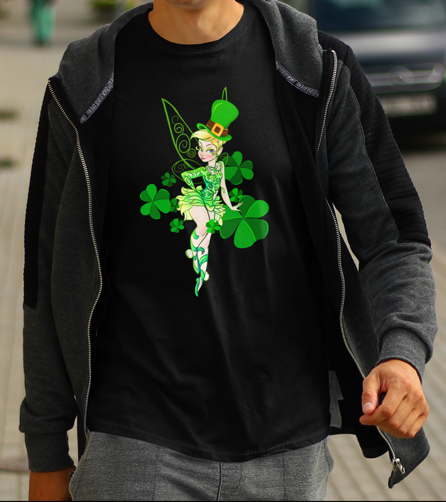 TKB Patrick's Day Fairy In Clover And Green Hat Attire T-Shirt