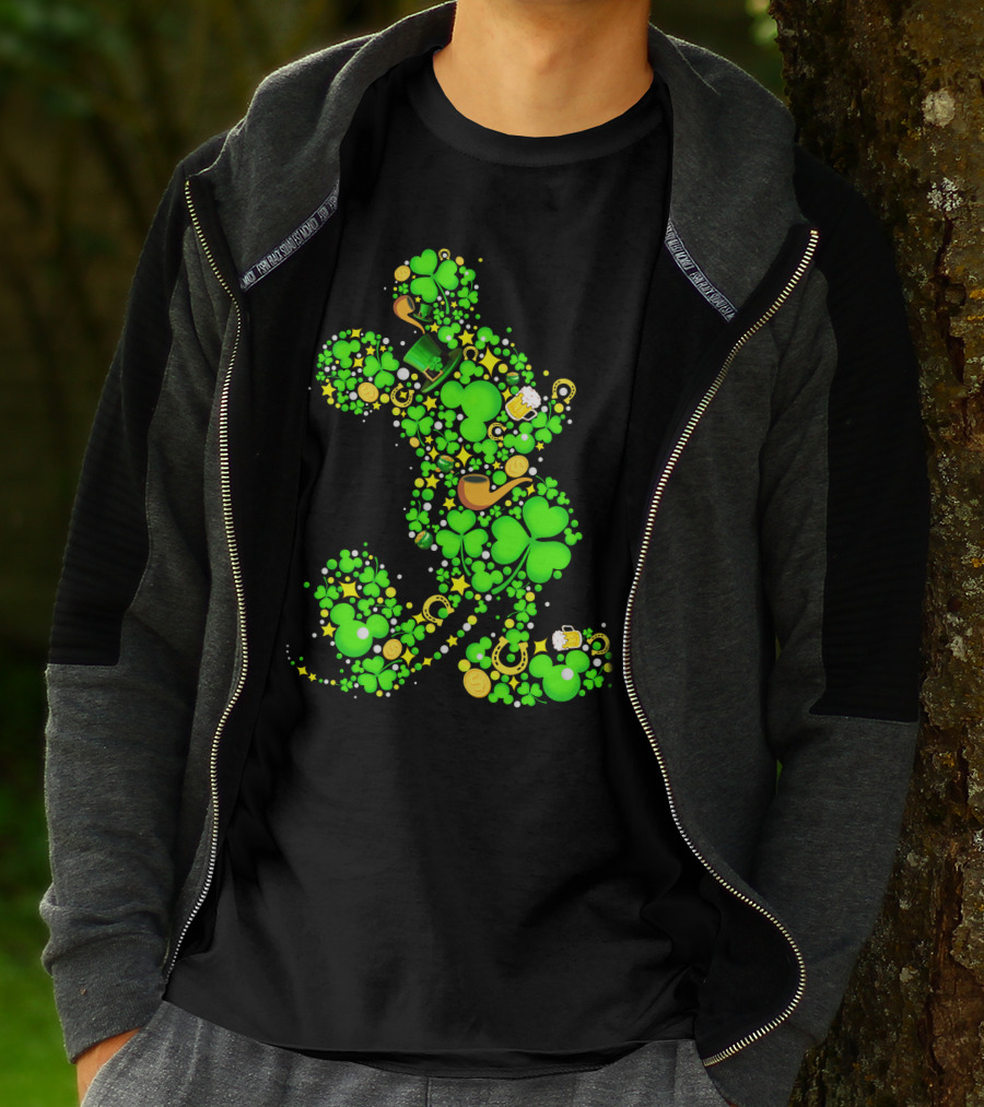 Clover MK Mickey Mouse St. Patrick's Day Lucky Icon Assembly T-Shirt