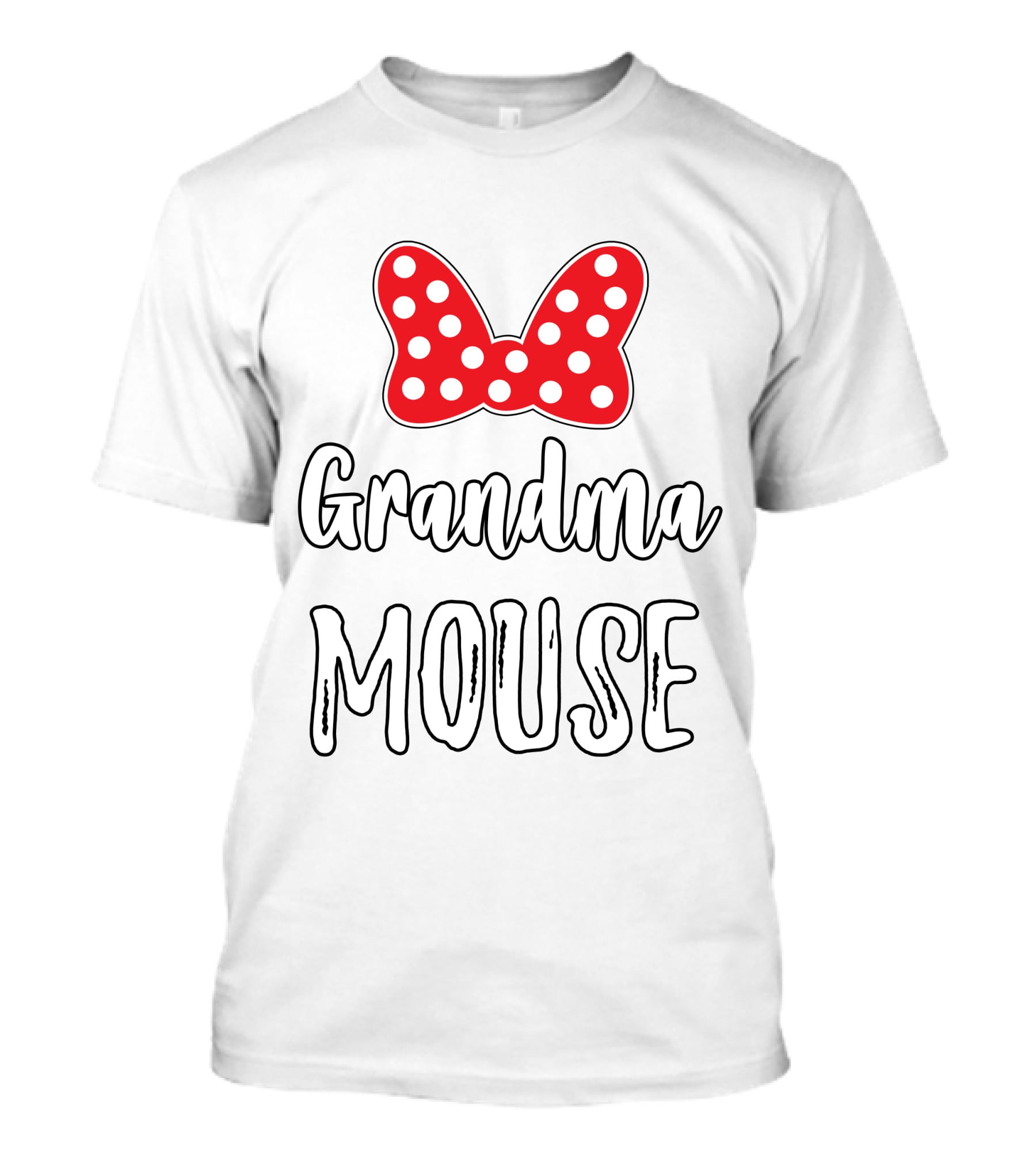 Grandma Mouse Bow Dots T-Shirt