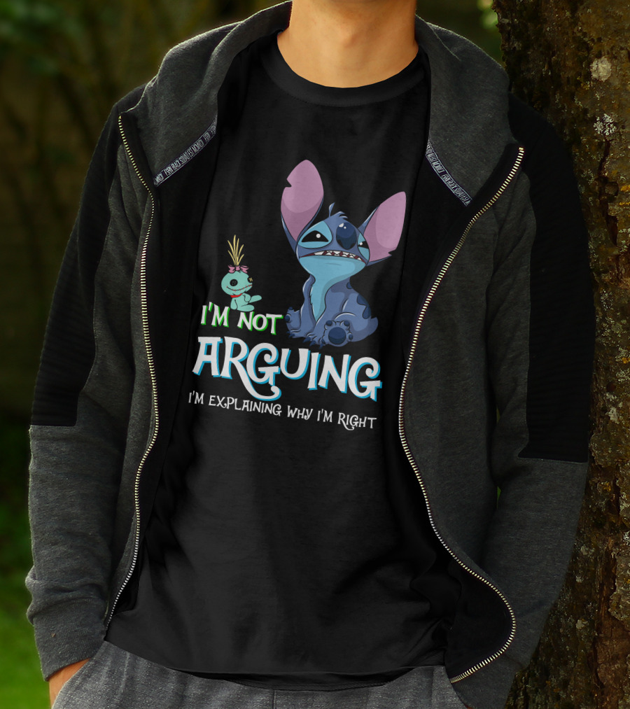 I'm Not Arguing I'm Explaining Why I'm Right Stitch Alien Doll T-Shirt