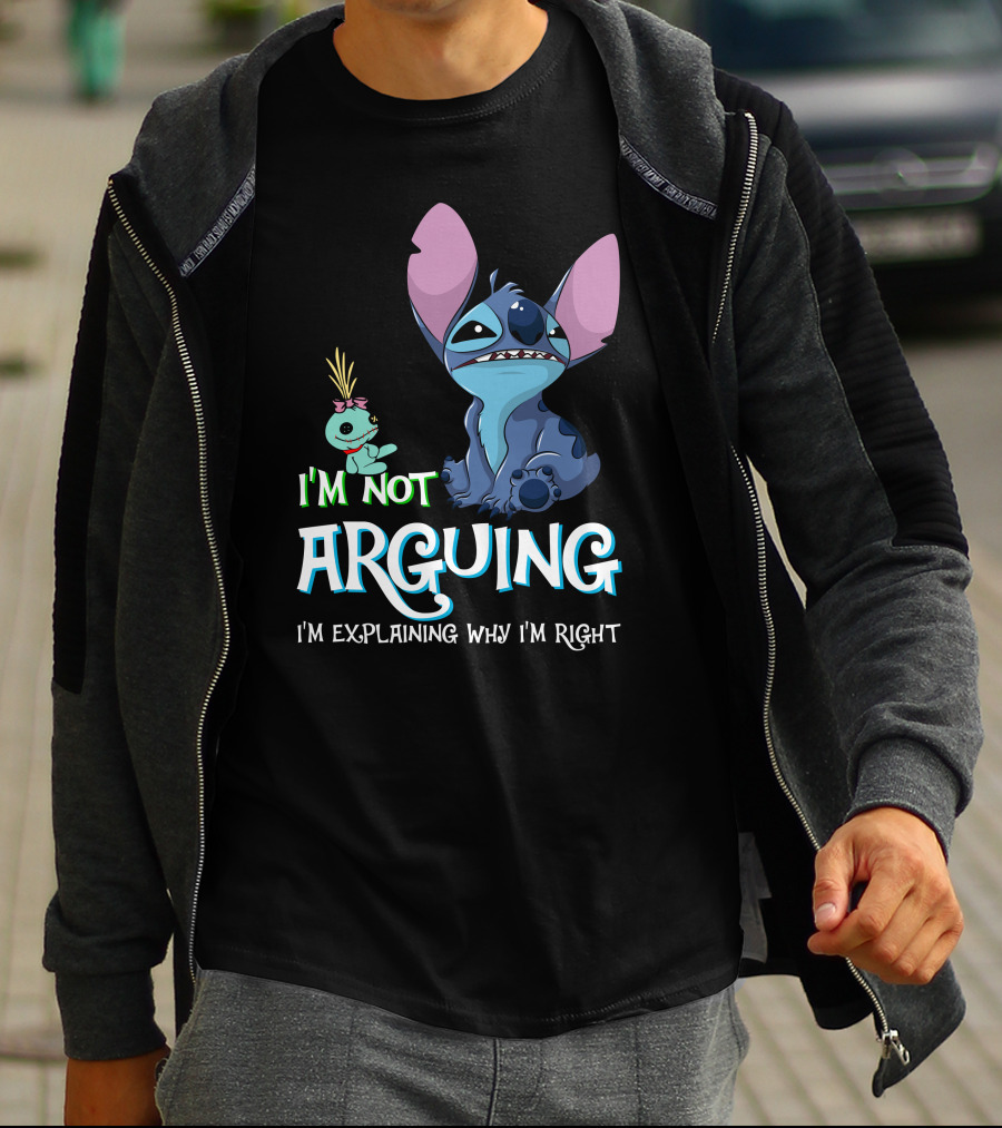 I'm Not Arguing I'm Explaining Why I'm Right Stitch Alien Doll T-Shirt
