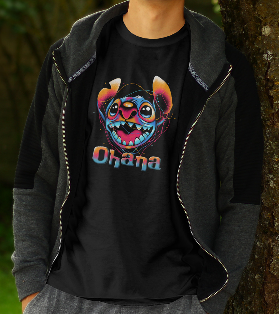 Stitch Ohana Colorful T-Shirt