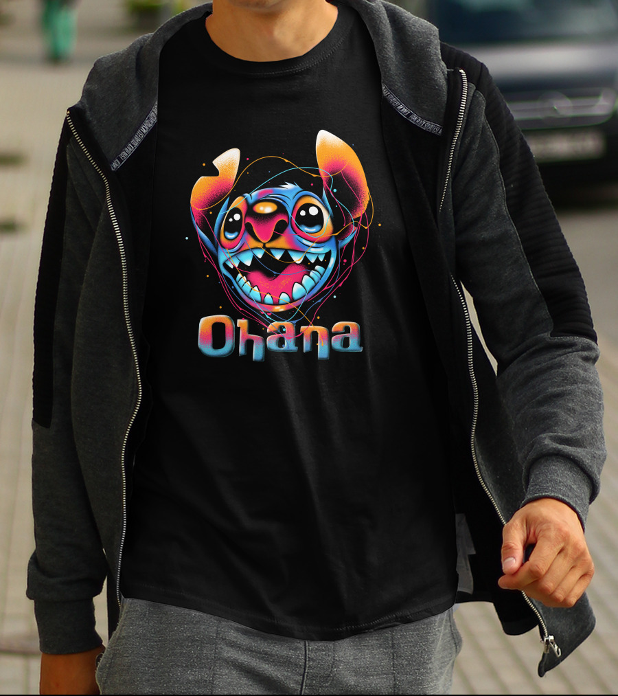 Stitch Ohana Colorful T-Shirt
