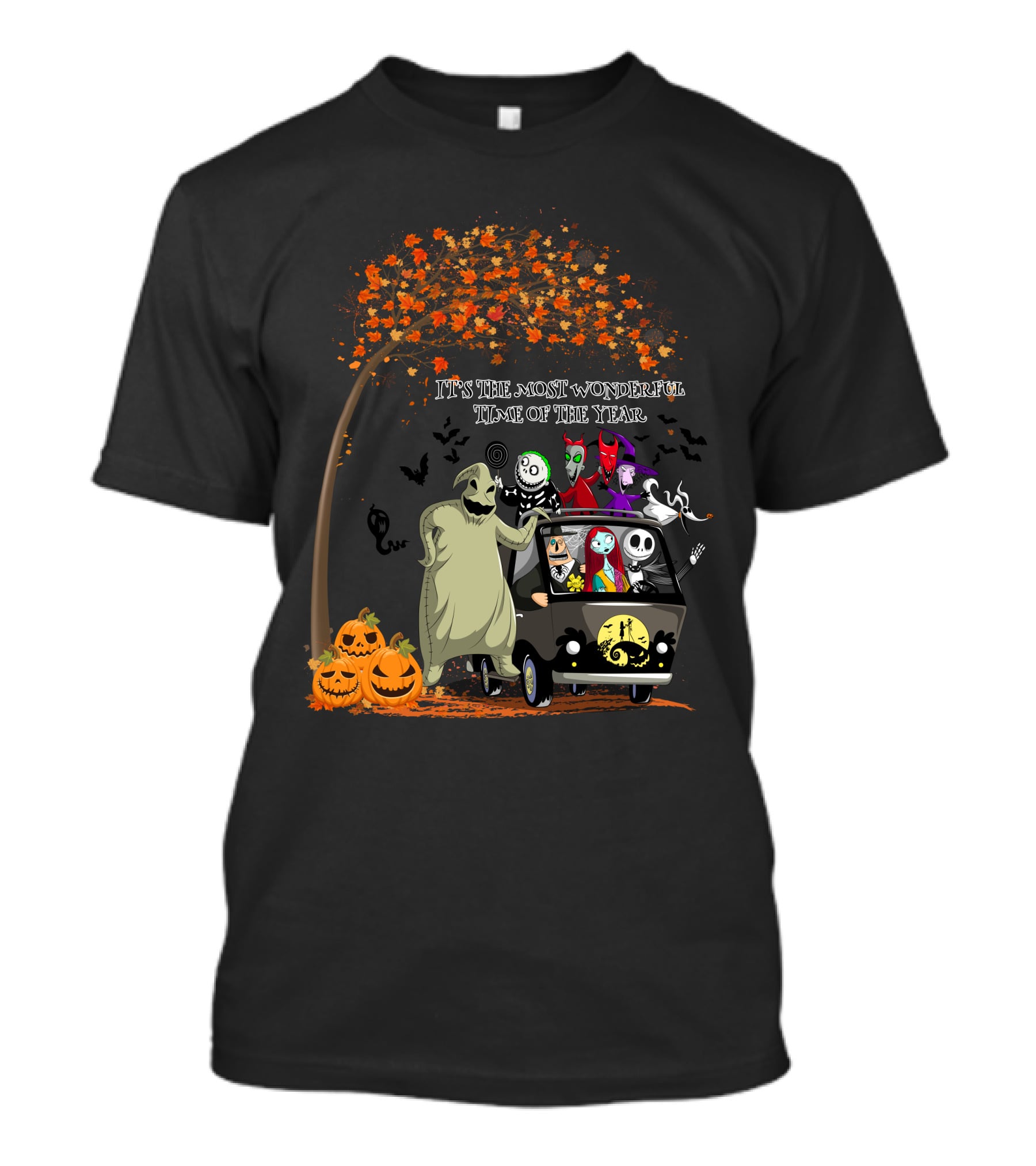 It's The Most Wonderful Time Of The Year Halloween Tree And Pumpkins T-Shirt