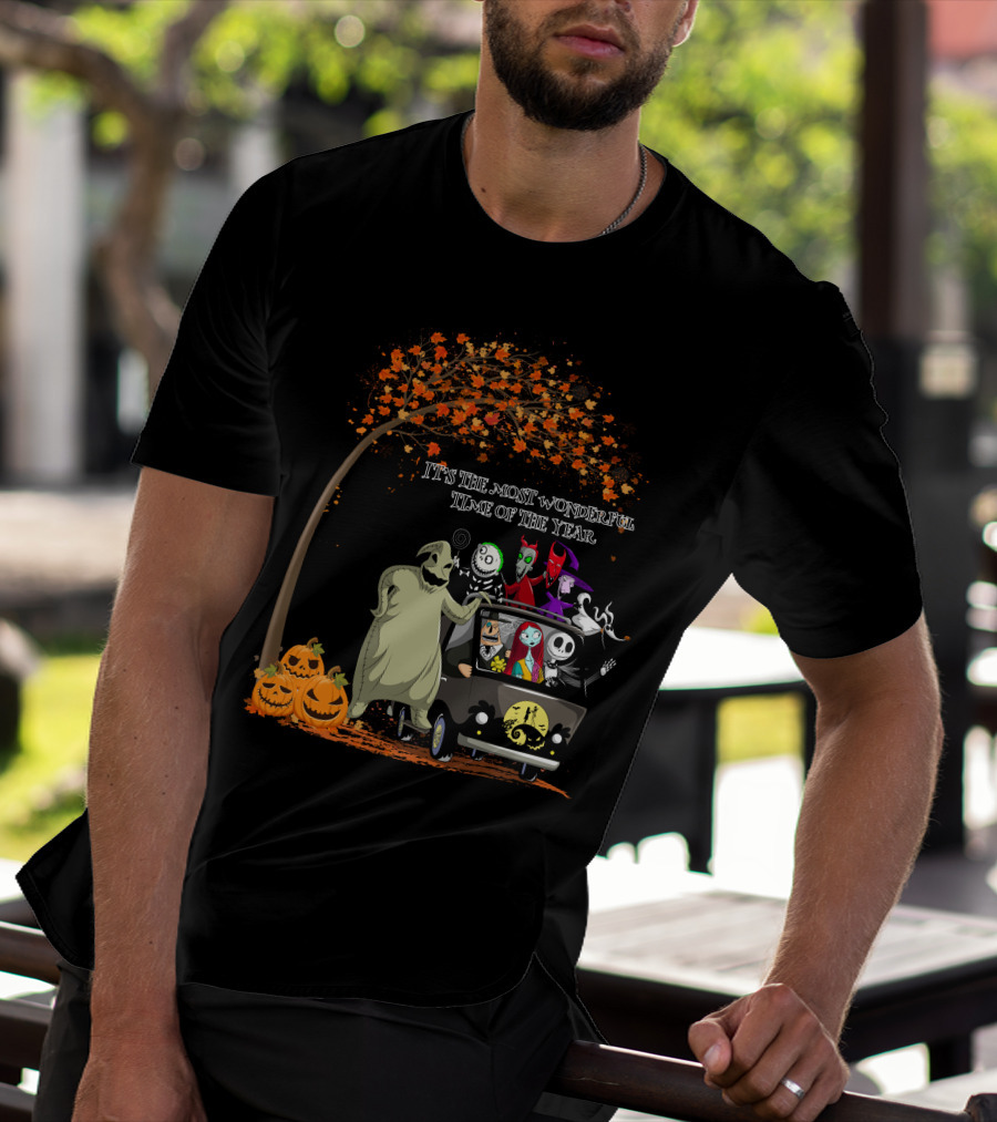 It's The Most Wonderful Time Of The Year Halloween Tree And Pumpkins T-Shirt