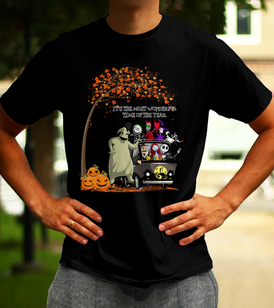It's The Most Wonderful Time Of The Year Halloween Tree And Pumpkins T-Shirt