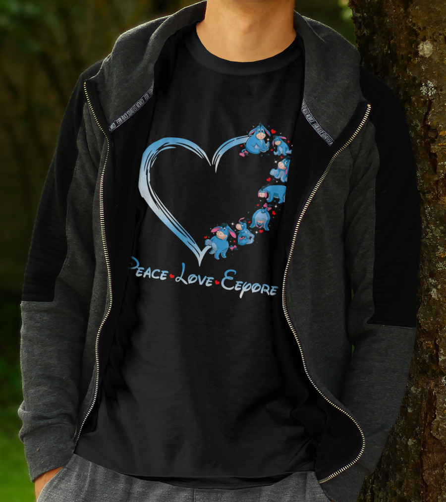 Peace Love Eeyore Heart T-Shirt