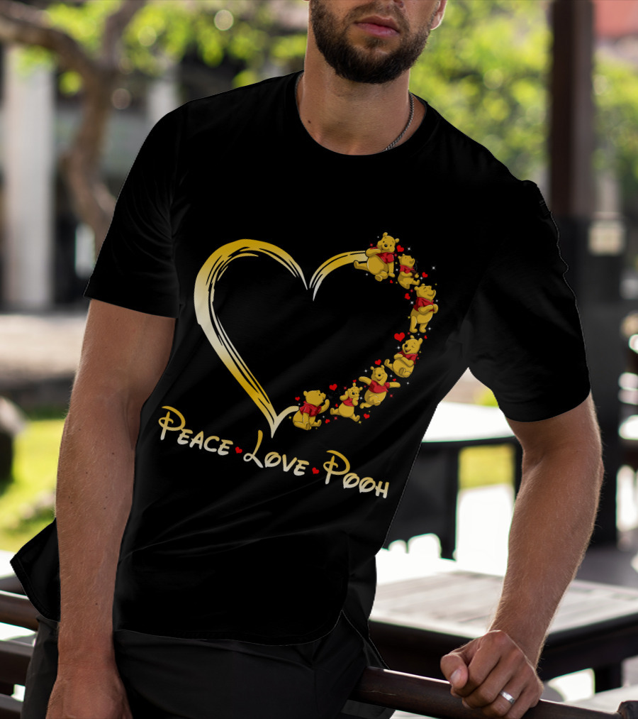 Peace Love Pooh Heart T-Shirt