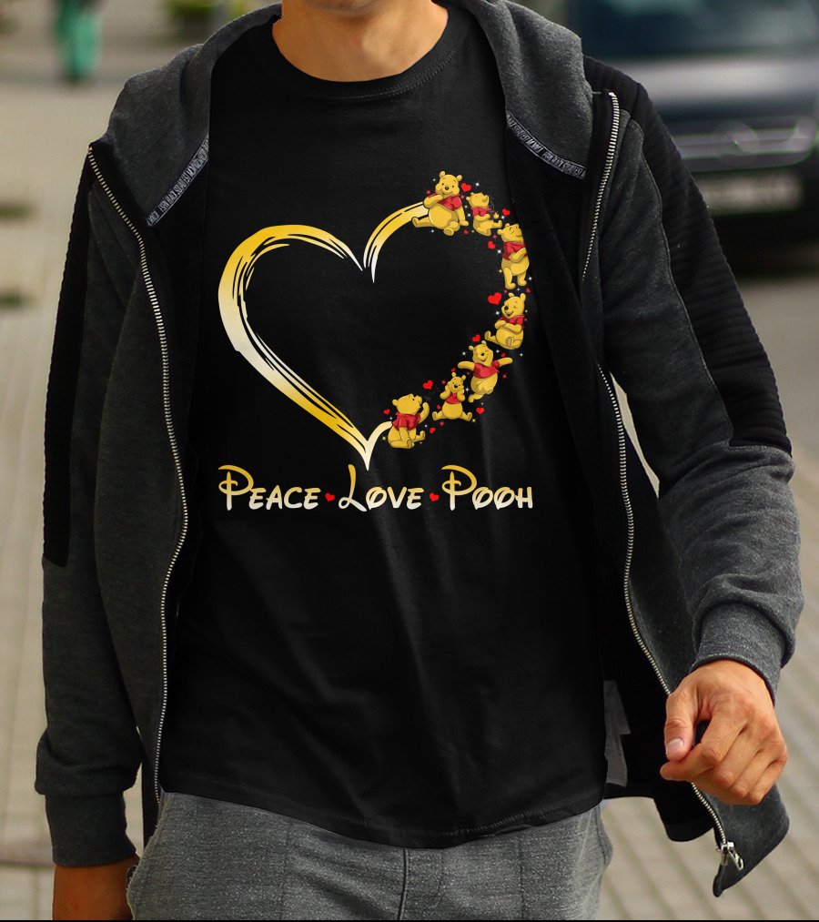 Peace Love Pooh Heart T-Shirt