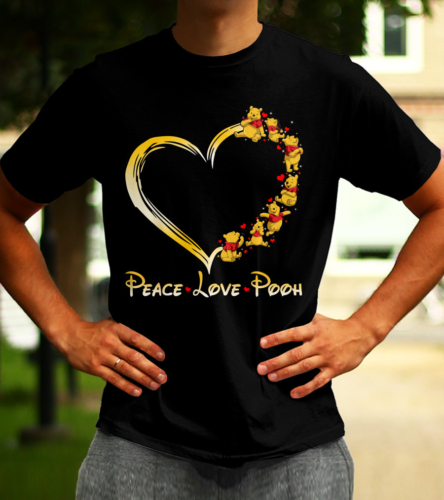 Peace Love Pooh Heart T-Shirt