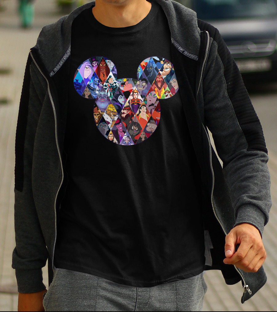 Mickey Villains Collage T-Shirt