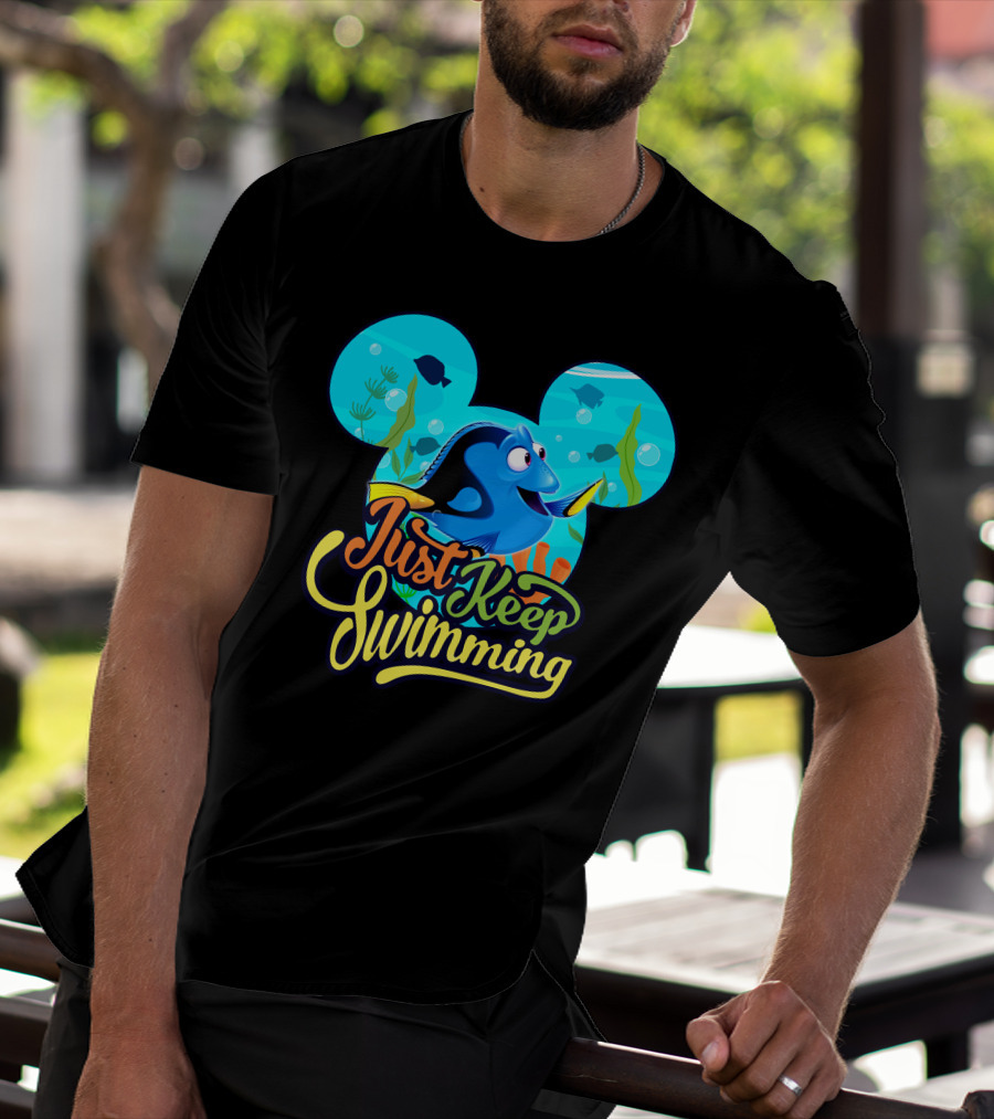 Just Keep Swimming Mickey Mouse Ears Dory T-Shirt