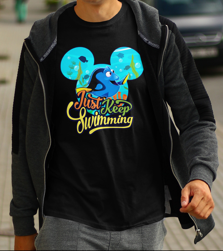 Just Keep Swimming Mickey Mouse Ears Dory T-Shirt