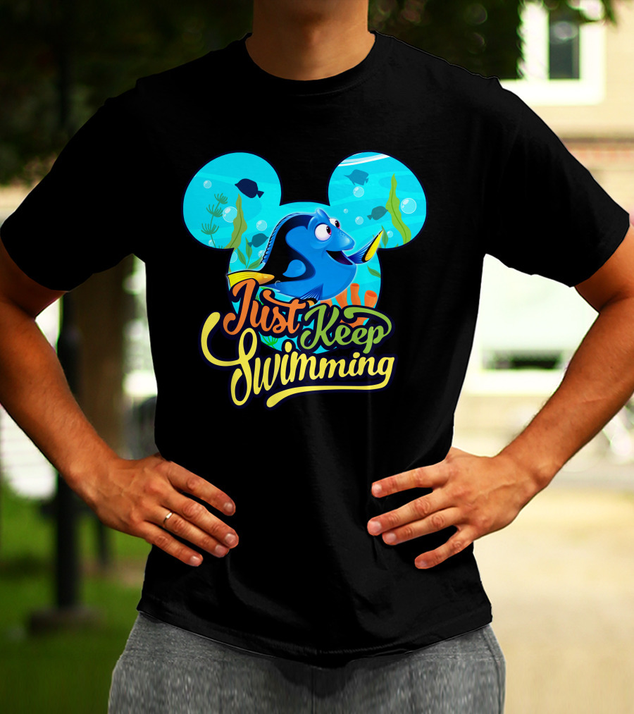 Just Keep Swimming Mickey Mouse Ears Dory T-Shirt