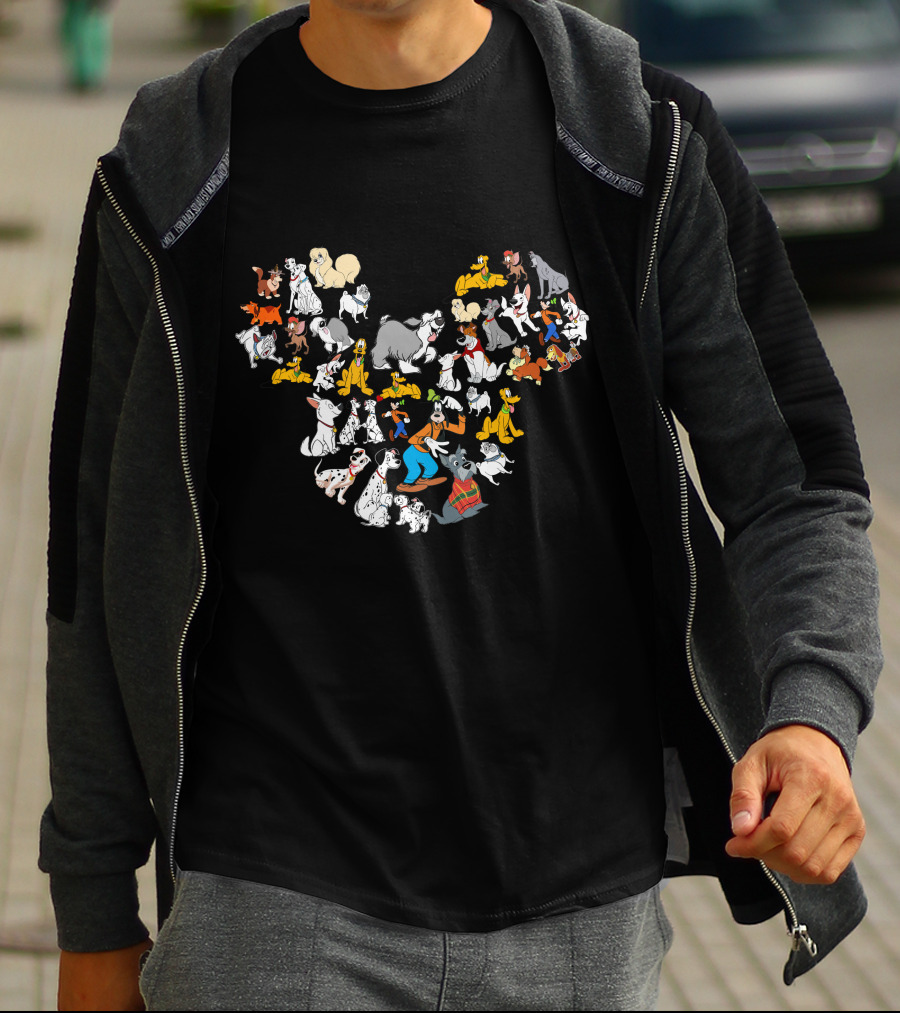 Disney Dogs Mickey Mouse Shape T-Shirt