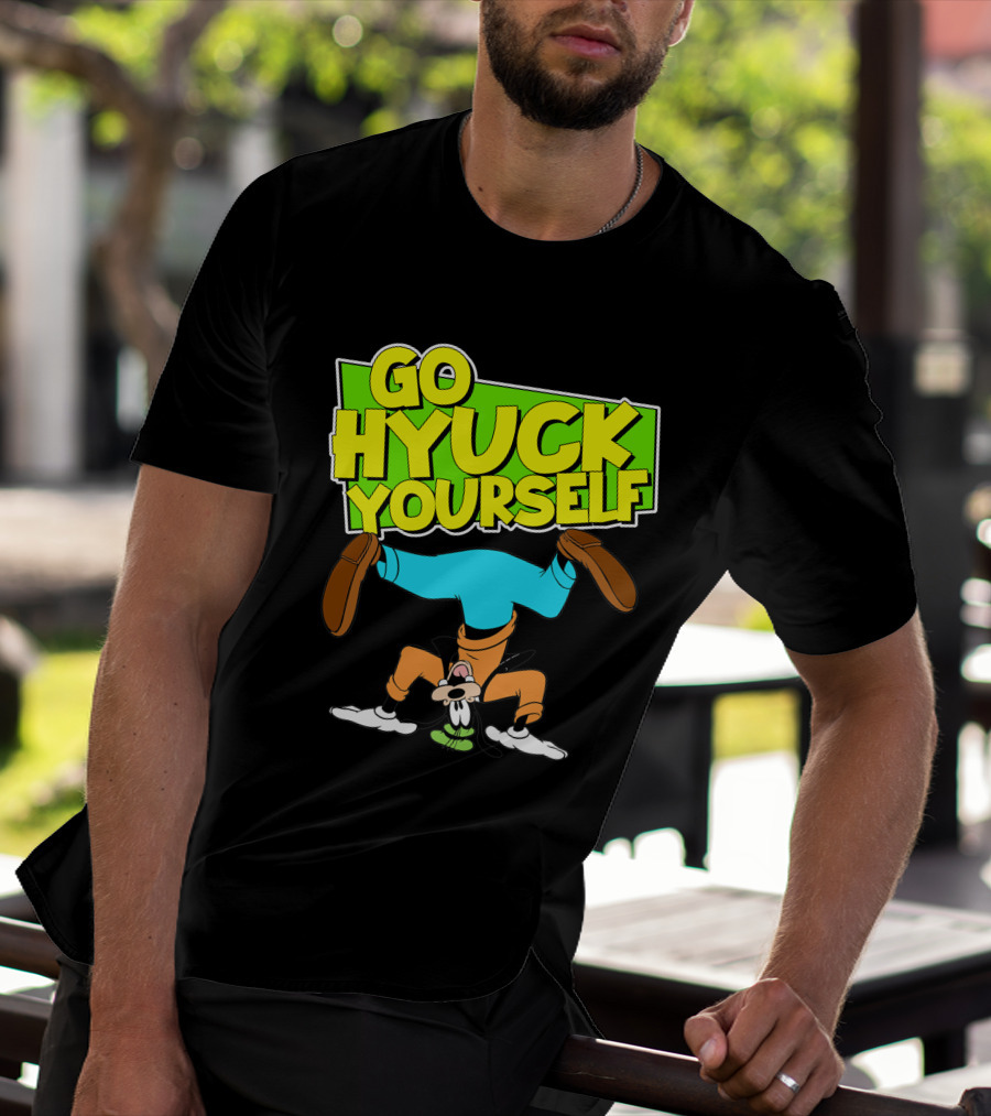 Go Hyuk Yourself Goofy Headstand Cartoon T-Shirt