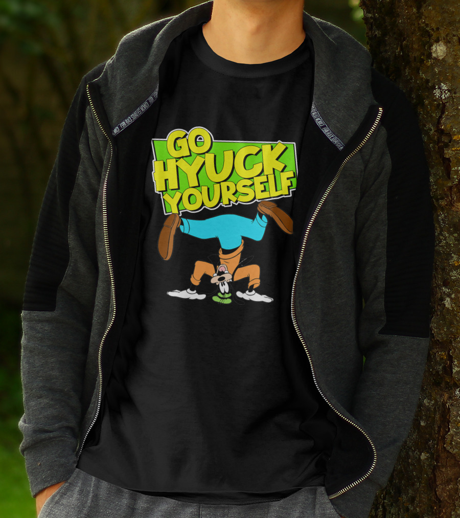 Go Hyuk Yourself Goofy Headstand Cartoon T-Shirt
