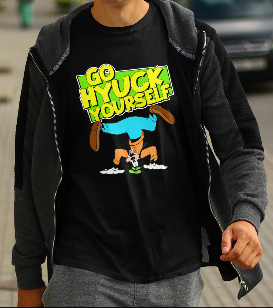 Go Hyuk Yourself Goofy Headstand Cartoon T-Shirt