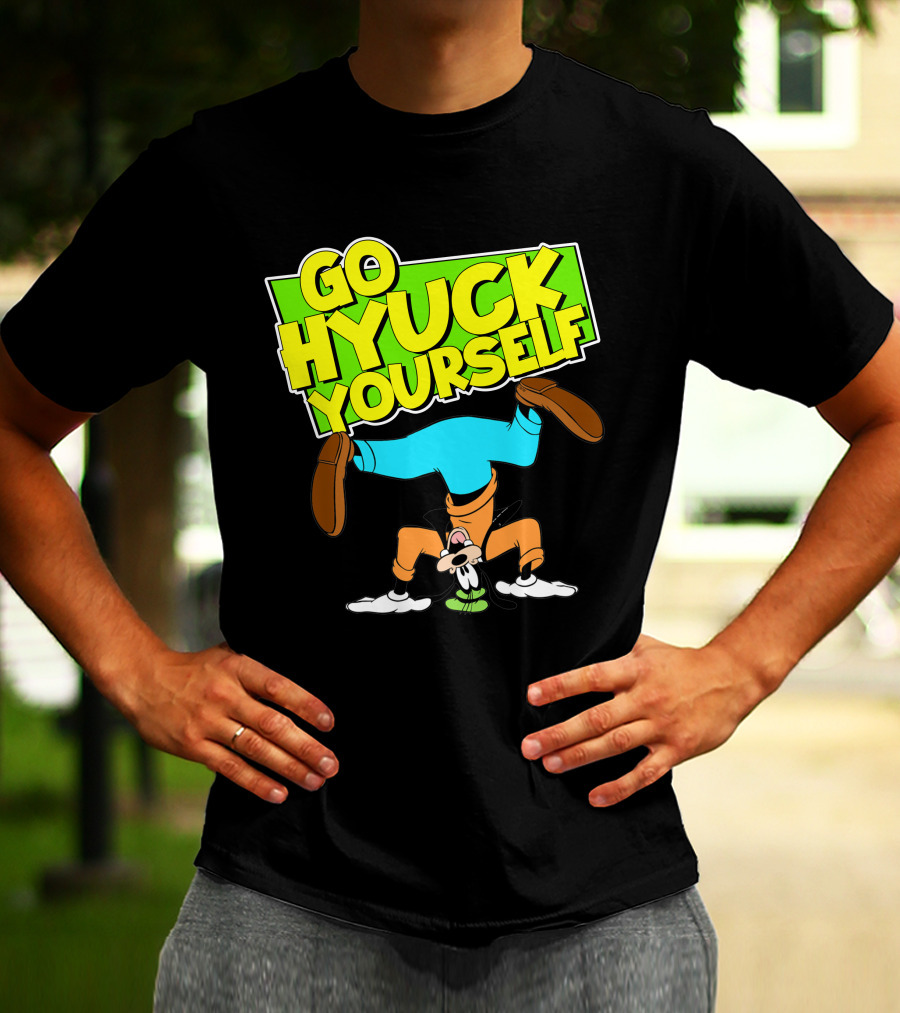 Go Hyuk Yourself Goofy Headstand Cartoon T-Shirt