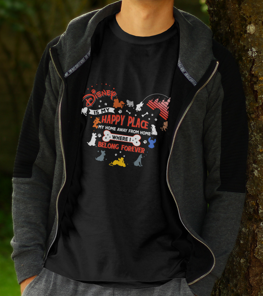 Disney Is My Happy Place Where I Belong Forever T-Shirt
